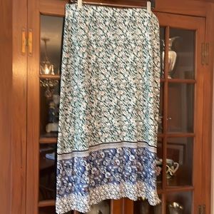 J Jill Knit Floral Skirt L Petite